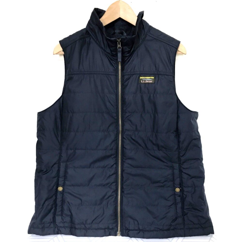 L.L. Bean Women's Blue Quilted Vest - Picture 3 of 11